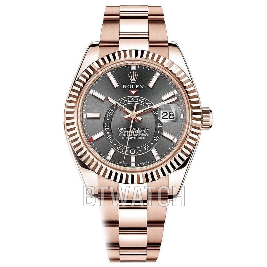 NOOB공장 스카이드웰러 로즈골드 블랙 금통 42mm
