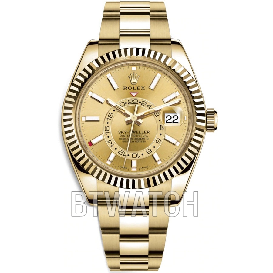 NOOB공장 스카이드웰러 샴페인 골드 금통 42mm