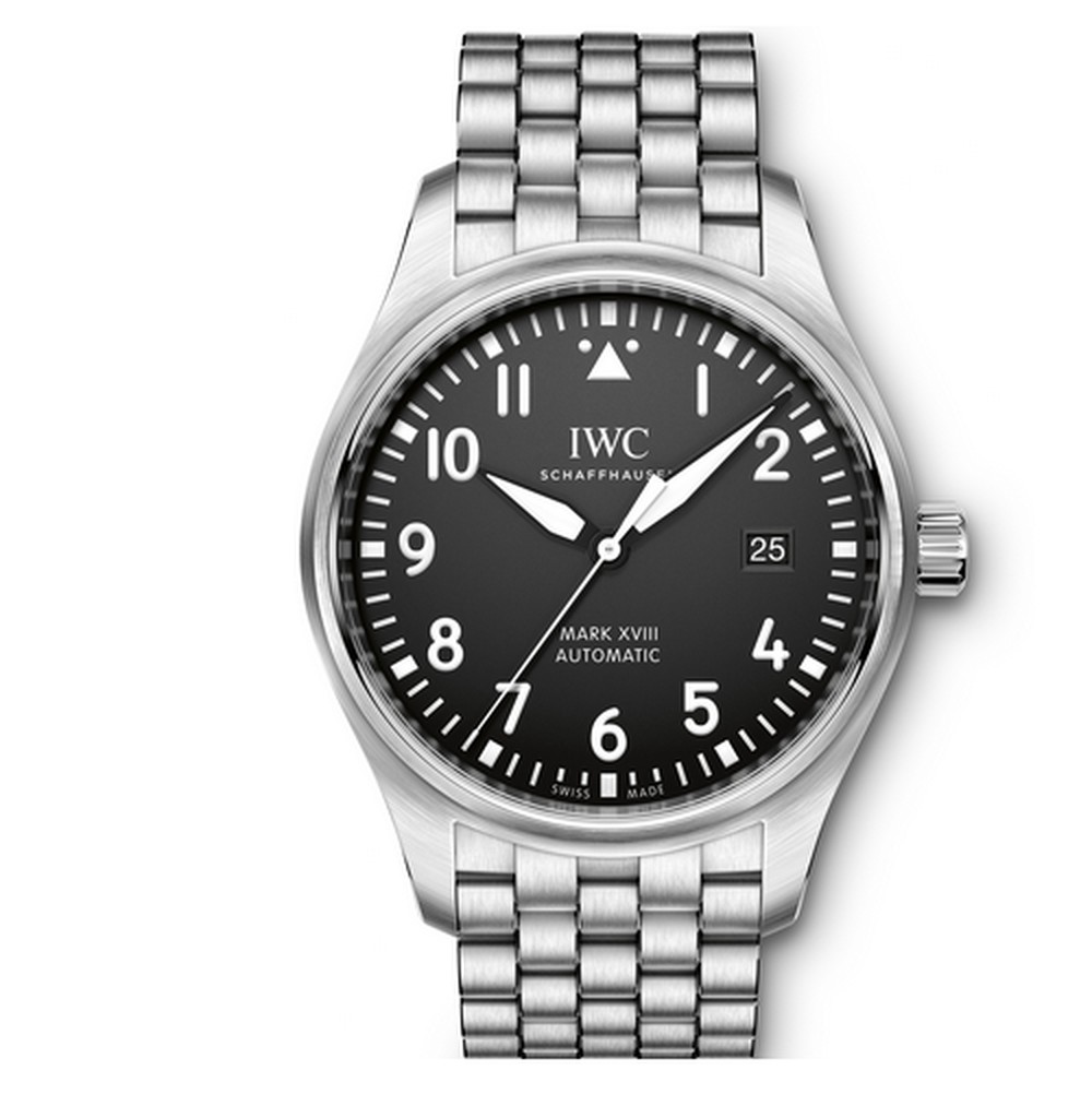 IWC Portuguese 마크 18 스틸 벨트 블랙 디스크