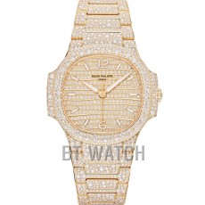 파텍필립 노틸러스 시리즈 파베 세팅 7118 옐로우골드 35mm Patek Philippe Nautilus