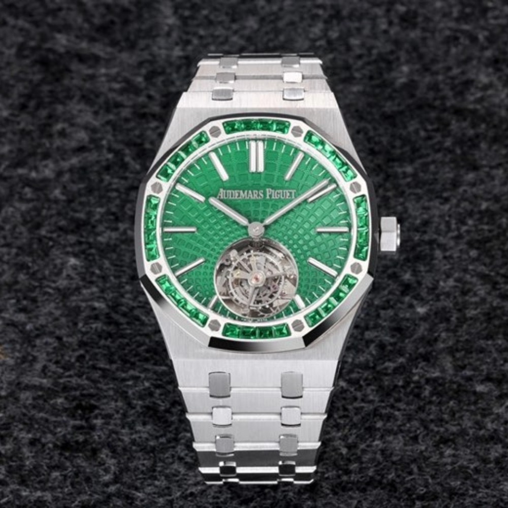 오데마피게 로얄오크 플라잉 뚜르비옹 그린다이얼 41mm Audemars Piguet Royal Oak