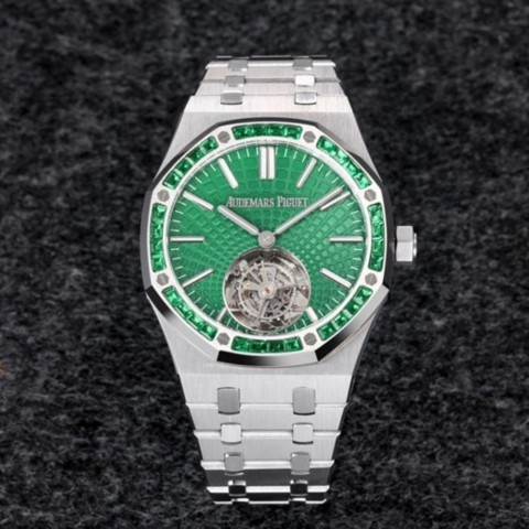 오데마피게 로얄오크 플라잉 뚜르비옹 그린다이얼 41mm Audemars Piguet Royal Oak