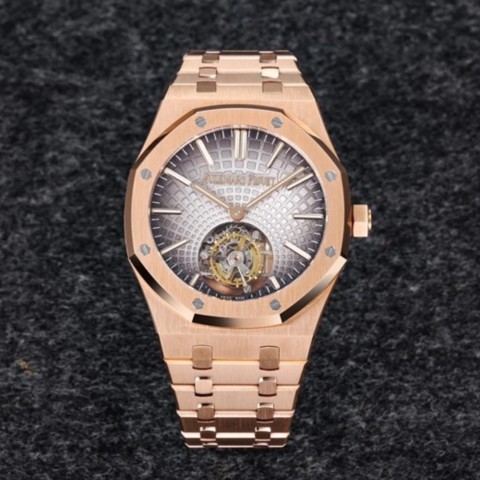 오데마피게 로얄오크 플라잉 뚜르비옹 로즈골드 그레이다이얼 41mm Audemars Piguet Royal Oak