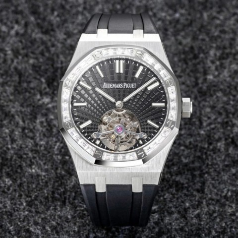 오데마피게 로얄오크 뚜르비옹 다이아/쥬얼 베젤 블랙다이얼 41mm Audemars Piguet Royal Oak