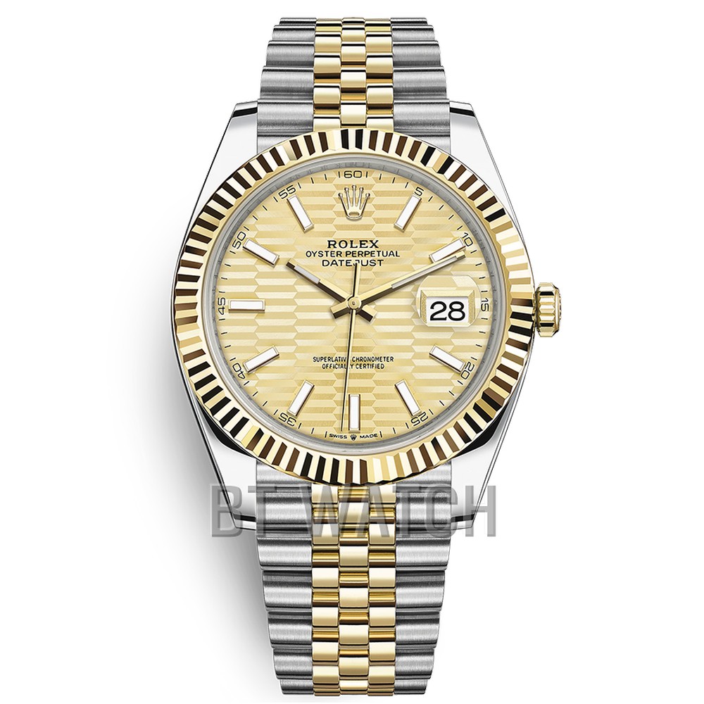 롤렉스 데이저스트 샴폐인 와플 다이얼 콤비 쥬빌레 41mm 126333 Rolex Datejust