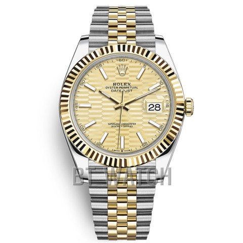 롤렉스 데이저스트 샴폐인 와플 다이얼 콤비 쥬빌레 41mm 126333 Rolex Datejust
