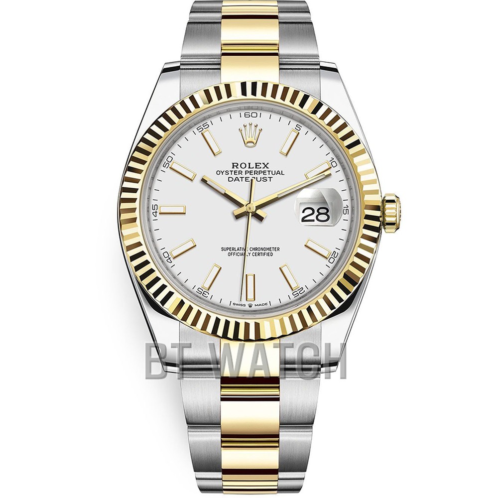 롤렉스 데이저스트 화이트 와플 다이얼 오이스터 41mm 126333 Rolex Datejust