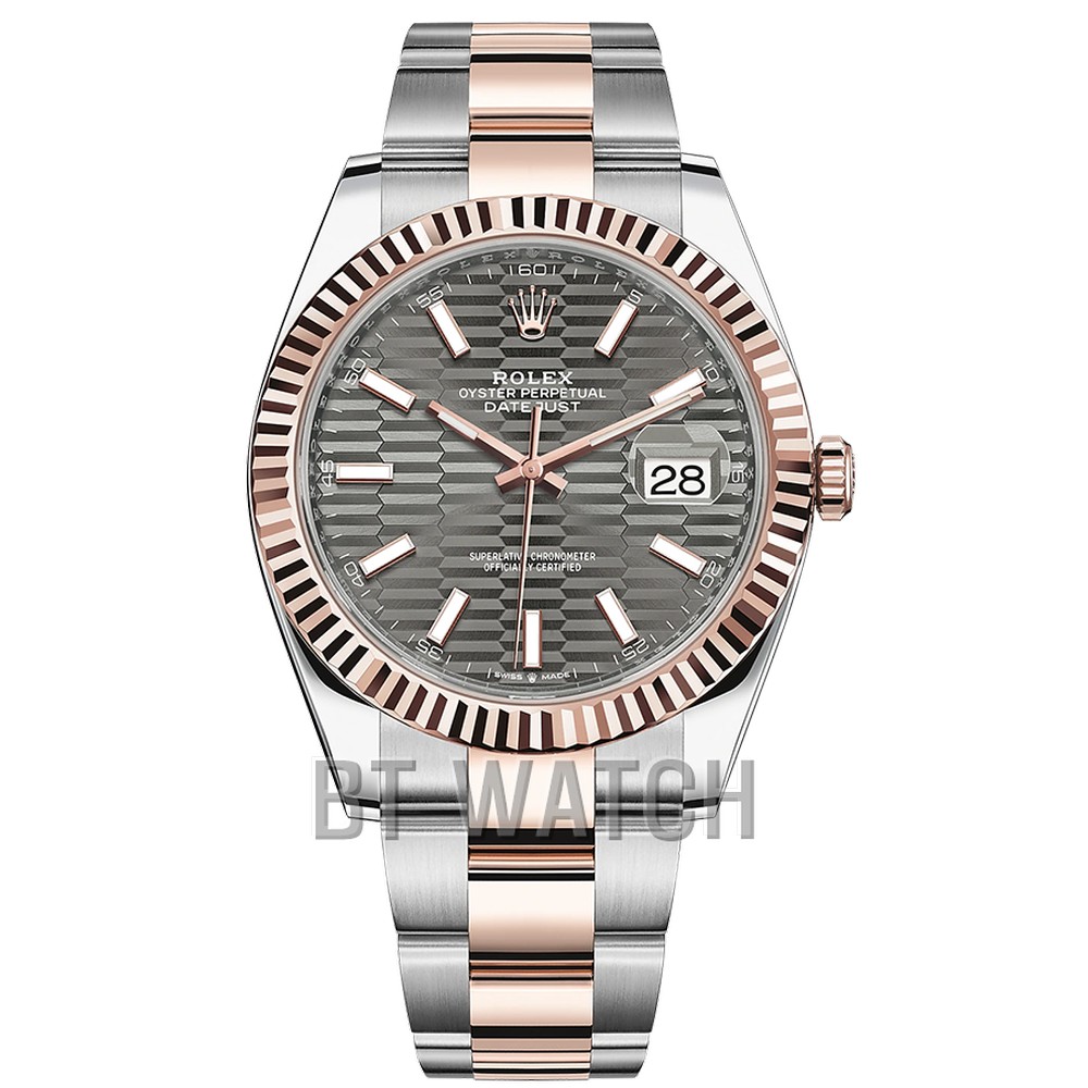로렉스 데이저스트 그레이 와플 다이얼 오이스터 41mm 126333 Rolex Datejust