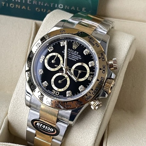 롤렉스 데이토나 10p 블랙 다이얼 콤비 m116500-0002 40mm Rolex Daytona