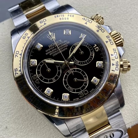 롤렉스 데이토나 크로노그로프 검판 텐포 콤비40mm Rolex Daytona
