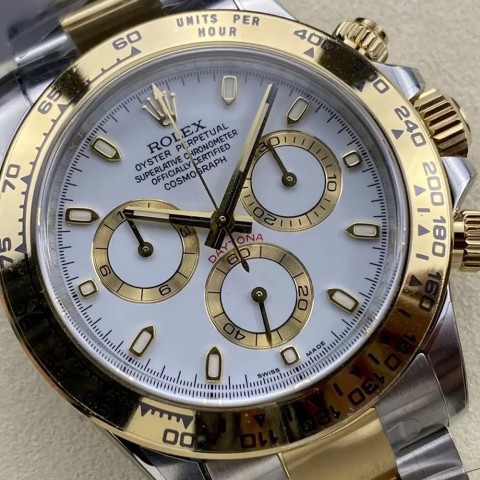 롤렉스 데이토나 크로노그로프 화이트 다이얼 콤비40mm Rolex Daytona
