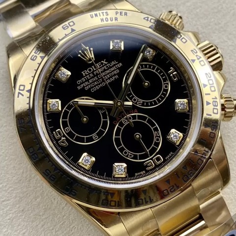 롤렉스 데이토나 크로노그로프 검판 텐포 금통 40mm Rolex Daytona