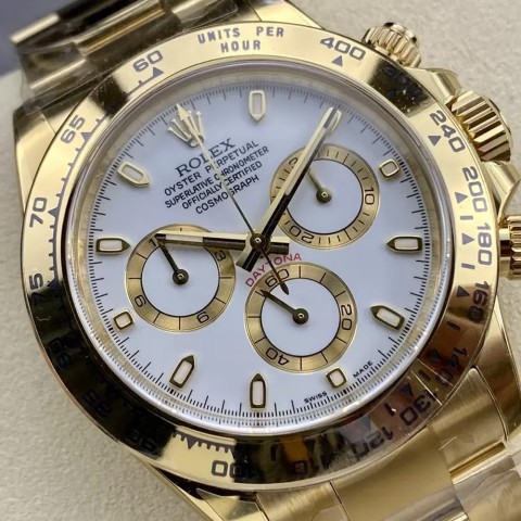 롤렉스 데이토나 크로노그로프 흰판 금통 Rolex Daytona