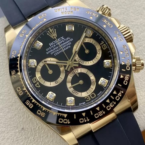 롤렉스 데이토나 크로노그로프 검판 텐포인트 러버밴드 116515 Rolex Daytona