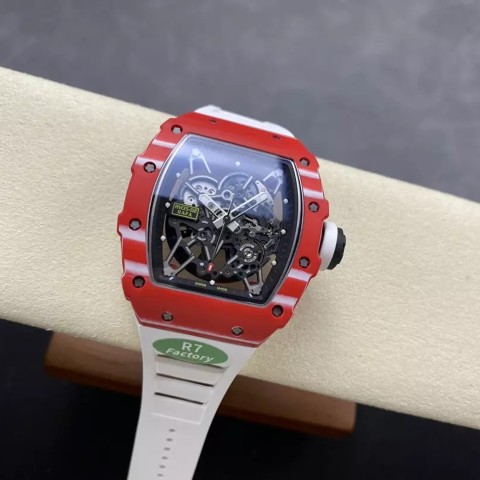 리차드밀 RM35-02 라파엘 나달 레드 카본 화이트 밴드 Richard Mille Rafael Nadal