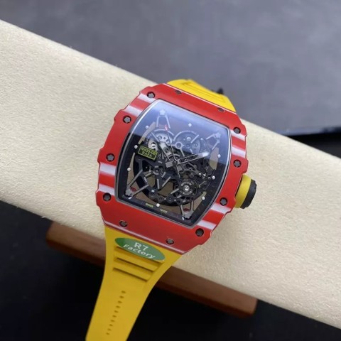 리차드밀 RM35-02 라파엘 나달 레드 카본 옐로우 밴드 Richard Mille Rafael Nadal