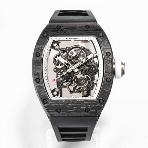 리차드밀 화이트 포지드카본 블랙 러버밴드 NTPT RM-055 Richard Mille Bubba Watson