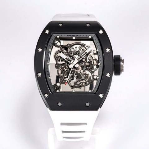리차드밀 부바왓슨 블랙 화이트 러버밴드 NTPT RM-055 Richard Mille Bubba Watson