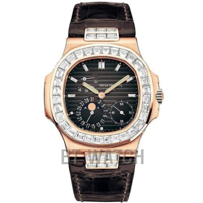 파텍필립 노틸러스 5724 베젤다이아 문페이즈 검판 Patek Philippe Nautilus