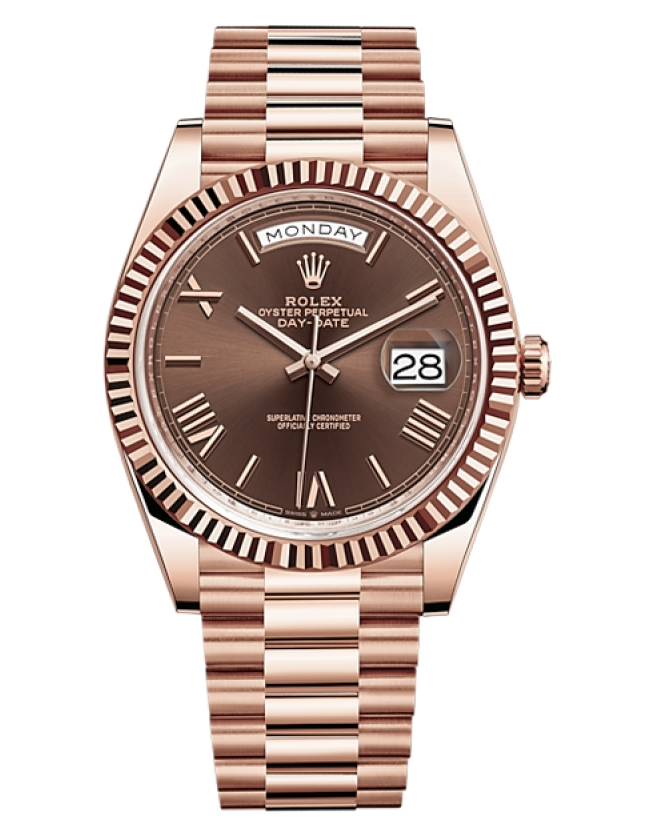 (당일 출고) GM공장 데이데이트 초코판 로즈골드 로만 40mm (178g,텅스텐)