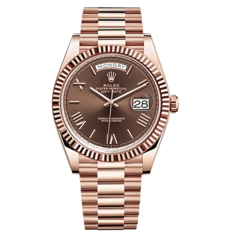 (당일 출고) GM공장 데이데이트 초코판 로즈골드 로만 40mm (178g,텅스텐)