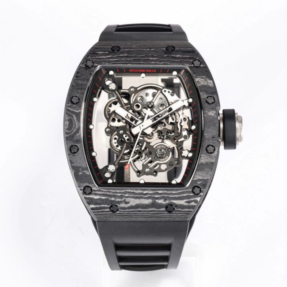 리차드밀 부바왓슨 블랙 카본 케이스 블랙 포인트 블랙 밴드 RM-055 Richard Mille
