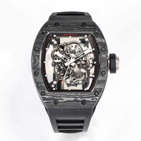 리차드밀 부바왓슨 블랙 카본 케이스 블랙 포인트 블랙 밴드 RM-055 Richard Mille