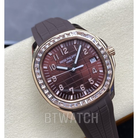 파텍필립 아쿠아넛 5167 브라운 다이얼 다이아 베젤 Patek Philippe Aquanut