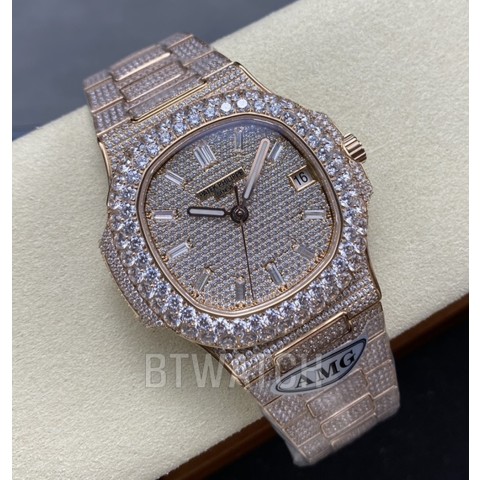 파텍필립 노틸러스 5711 로즈골드 풀다이아몬드 커스텀 Patek Philippe Nautilus