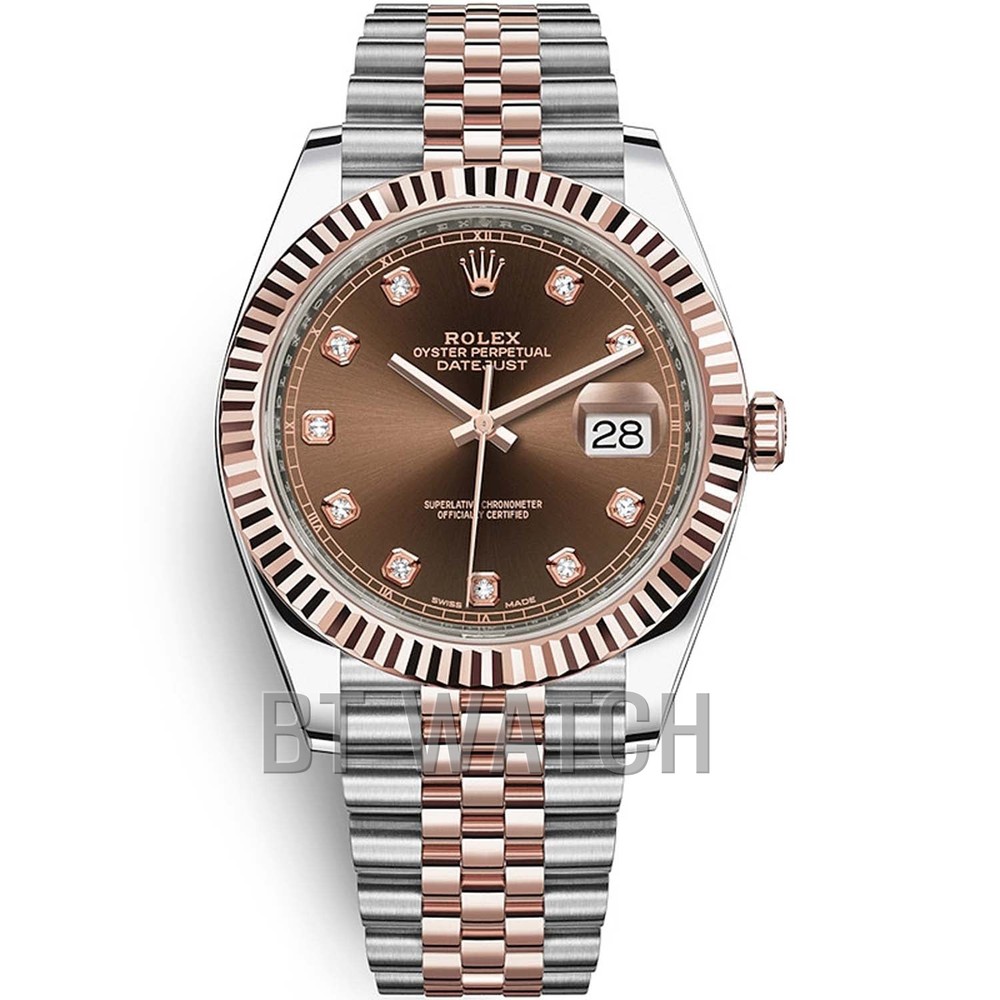 롤렉스 데이저스트 브라운 10P 다이얼 쥬빌레 41mm 126333 Rolex Datejust