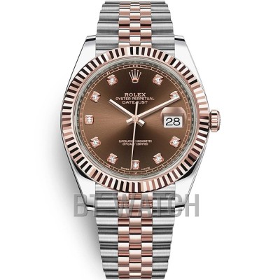 롤렉스 데이저스트 브라운 10P 다이얼 쥬빌레 41mm 126333 Rolex Datejust