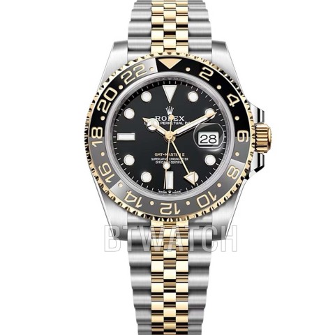 (당일 출고)클린 공장 GMT-마스터 II 옐로우 골드 블랙 콤비 40mm 904L