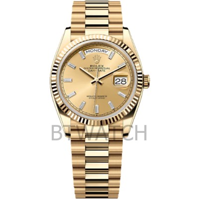 (당일 출고)롤렉스 데이데이트 금통 샴페인 골드 바게트 228235 Rolex Daydate