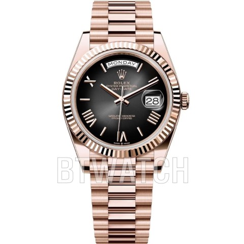 (당일 출고)롤렉스 데이데이트 로즈골드 슬레이드 로만 옴브레 40mm 228235 Rolex Daydate